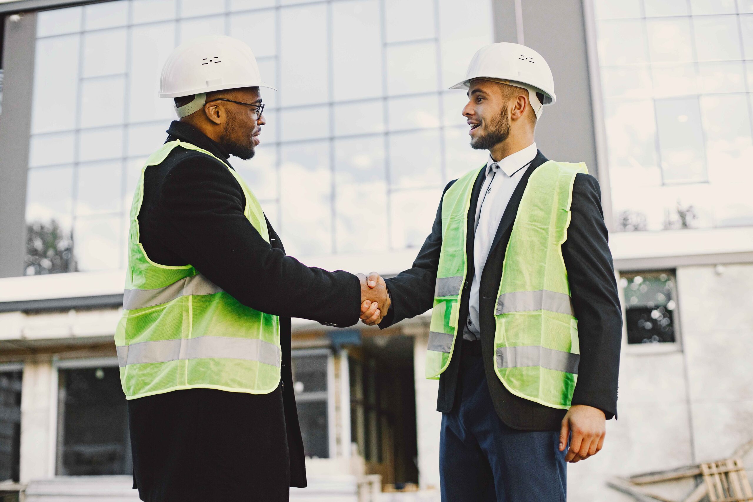 Two men shaking their hands